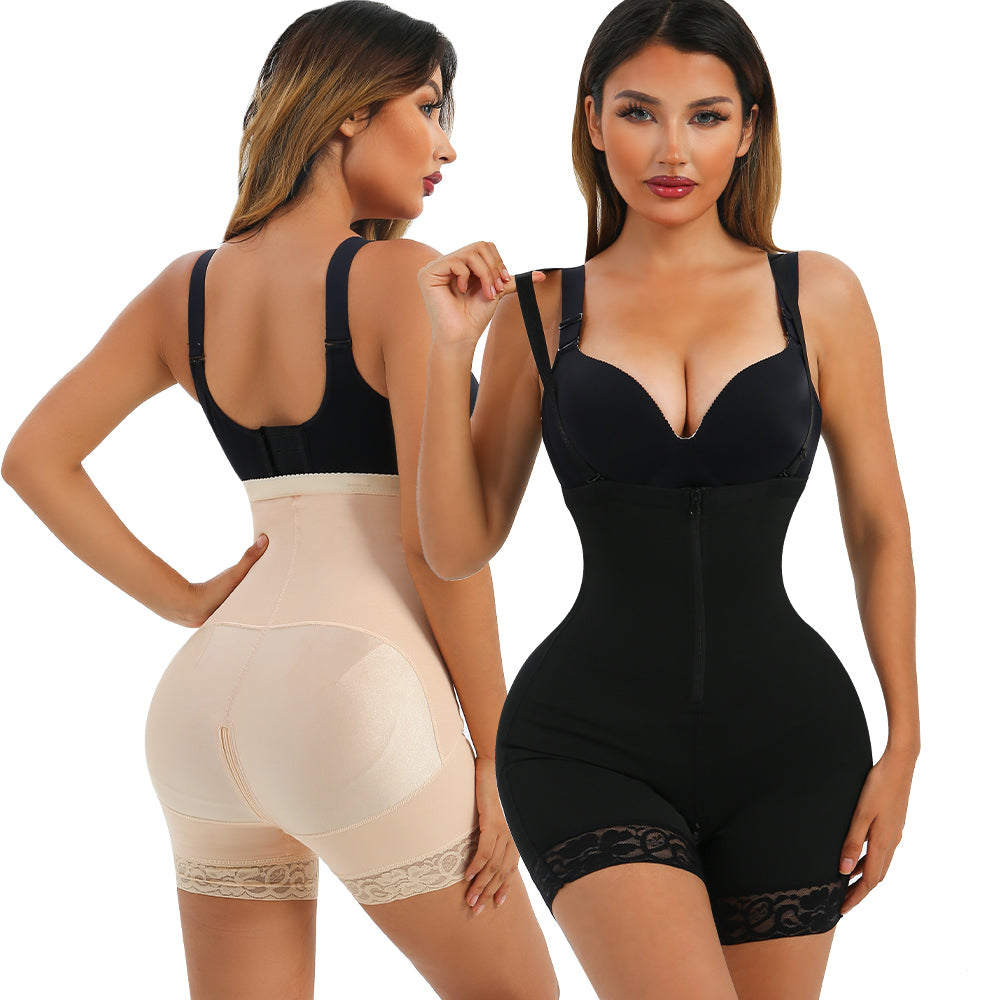 Shapewear Shorts Detachable and Adjustable Straps Plus Size