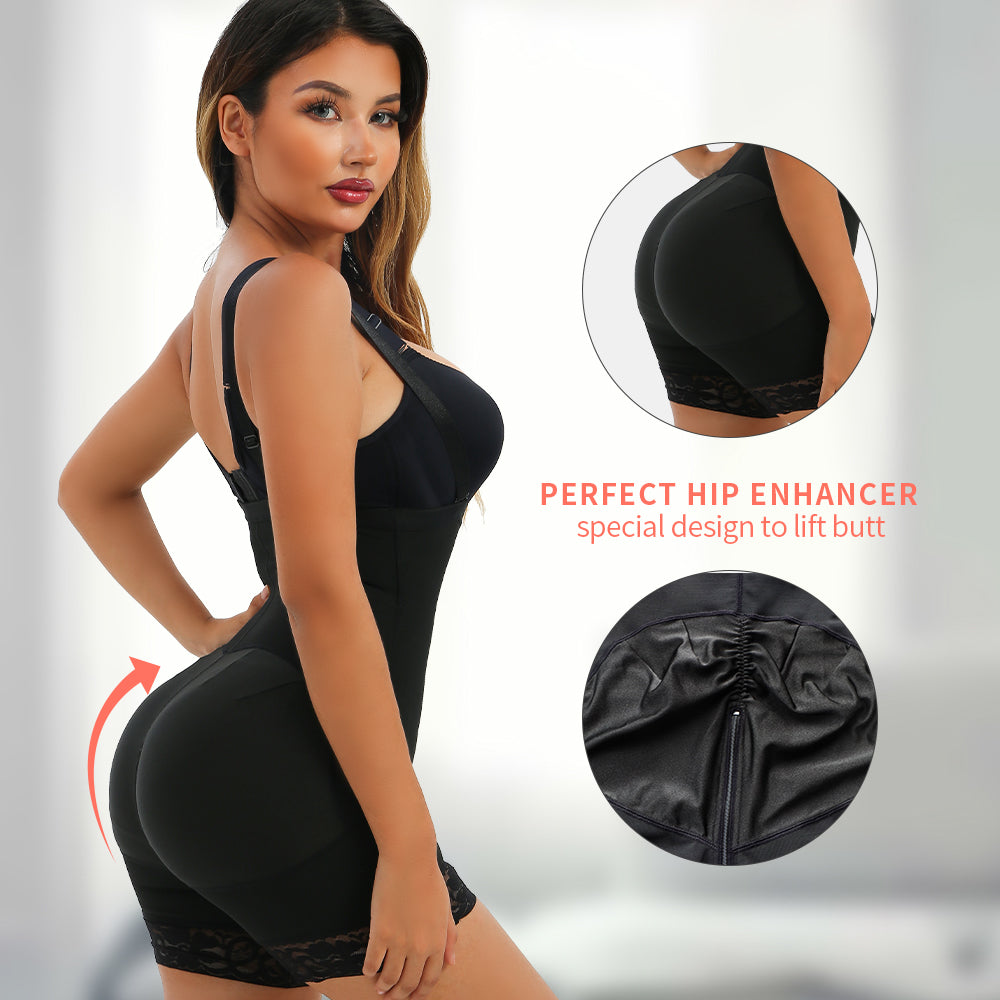 Shapewear Shorts Detachable and Adjustable Straps Plus Size