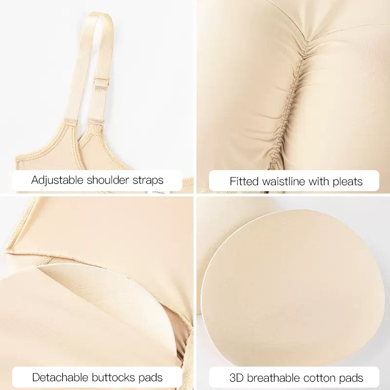 Plus Size Butt Lifting Bodysuit with 3D Padded Hips