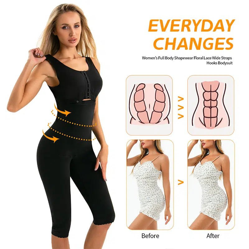 Full Body Shapewear with Side Zippers for Women