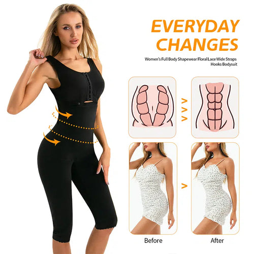 Full Body Shapewear with Side Zippers for Women